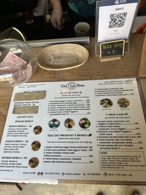 Menu  at Soul Café & Shop in Pai