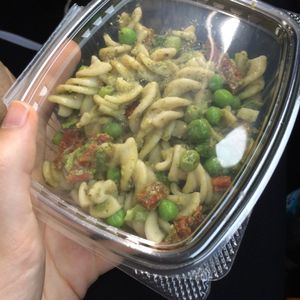 vegan pesto pasta salad to go at The Art We Are in Kamloops