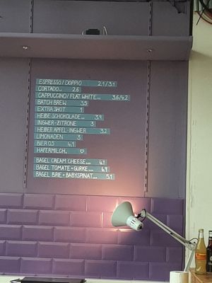 the menu is small but nice at Raum Café - Pop Up in Vienna