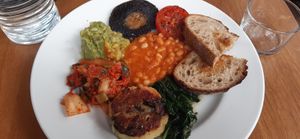 Vegan breakfast at The Spoke in London