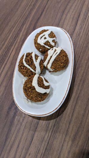 Fresh falafel (included in menu) at Just Vege - Forum in Helsinki