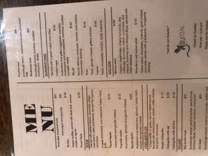 Menu  at Quetzal in Troncones