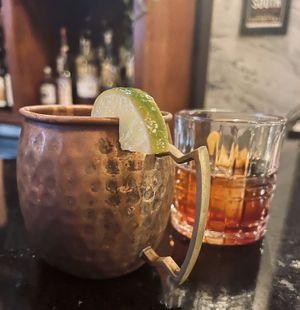 Fancy drinks were tasty but expensiveee  at South Kitchen & Bar in Athens