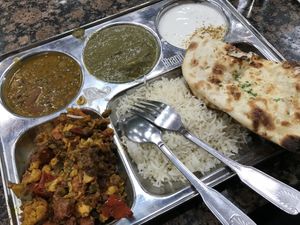 Veggie thali   at Bhanu's Indian Grocery and Cuisine in San Gabriel