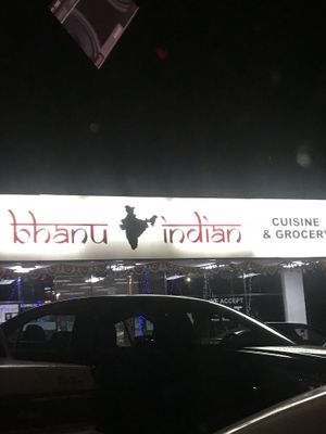 Outside of Bhanu restaurant  at Bhanu's Indian Grocery and Cuisine in San Gabriel