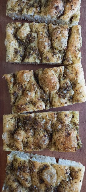 Focaccia de Pesto #Veganuary at Amanita in Taquara