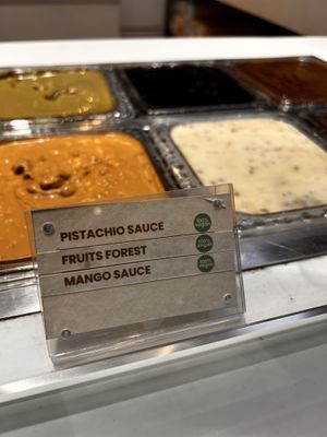 Vegan options indicated   at Yolé - Causeway Point in North Singapore