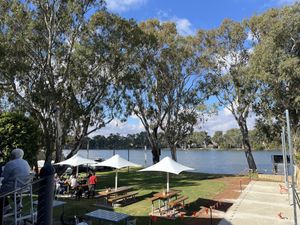 View from outdoor seating area   at Riverview Bar & Bistro  in Mannum