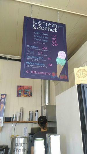 Sorbet is available and vegan at Dee Dee's Ice Cream in Halifax