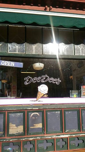 Outside at Dee Dee's Ice Cream in Halifax