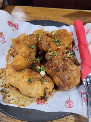 Chinese seitan wings. at Tiny Rebel in Newport