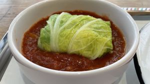 Molho de tomate com acelga  at Refettorio Gastromotiva in Rio De Janeiro