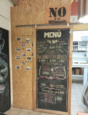 Menu at Atelier de Viveres in Puerto Madryn