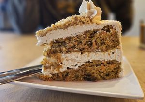 Carrot cake 🥕 at Alice & Friends at The Glen in Glenview