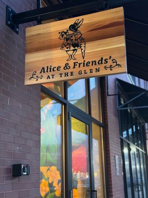 Exterior sign  at Alice & Friends at The Glen in Glenview
