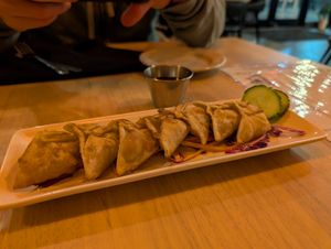 Dumplings at Alice & Friends at The Glen in Glenview