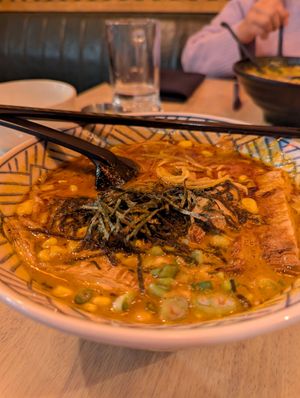 Roasted Sesame Miso Ramen at Alice & Friends at The Glen in Glenview