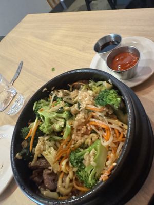 Bibimbob (seitan)  at Alice & Friends at The Glen in Glenview