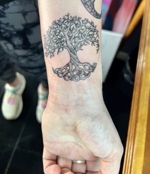 My beautiful tattoo done shortly after finishing my breakfast! The artist drew this himself  at Kerop Cafe & Tattoo in Montevideo