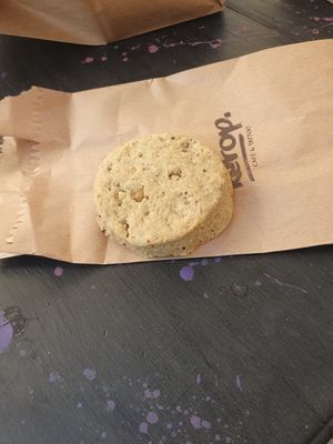 Vegan cheese scone at Kerop Cafe & Tattoo in Montevideo