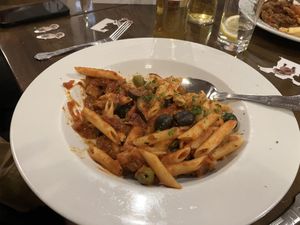 Penne Putanesca  at Bella Rosa in Hull