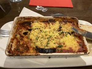 Melanzane Parmigana main  at Bella Rosa in Hull
