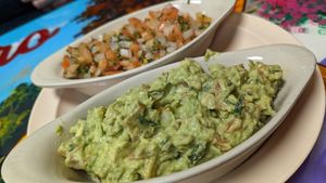 Guacamole and pico de gallo at Guerrero Restaurant in Graham