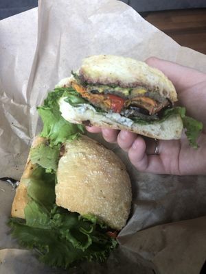 Big easy sandwich at Farm Stand Deli in Hood River