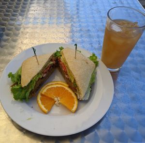 quinoa burger at Farm Stand Deli in Hood River
