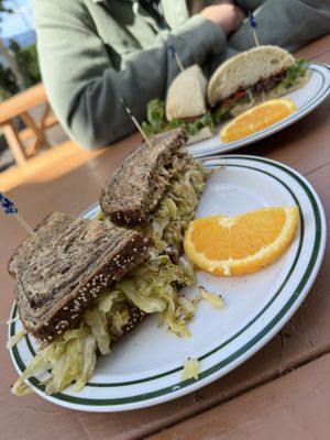 The vegan Reuben    at Farm Stand Deli in Hood River