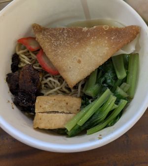 Vegan Wonton Noodles at Vegegan in Kuta