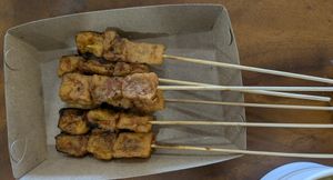 Vegan Tofu Sate Skewers at Vegegan in Kuta