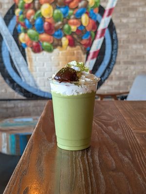 Matcha shake at Shakeno8 in Columbus