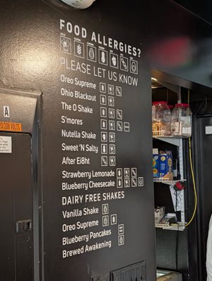 Allergen clarity at Shakeno8 in Columbus