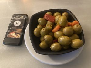 Olives  at 100 Montaditos in Tenerife