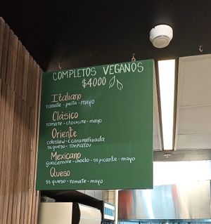 vegan hotdogs types at Alma Vegan Food in Santiago