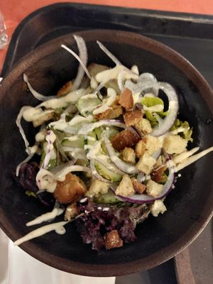 Daily special salad at Alma Vegan Food in Santiago