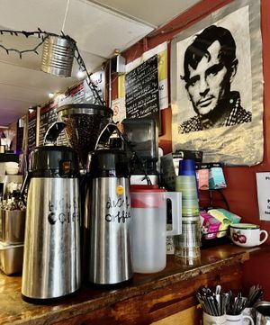 Fun walls  at Kafe Kerouac in Columbus