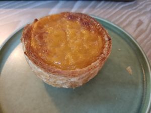 Egg custard tart at Maya Bakery & Bar in Hong Kong Island