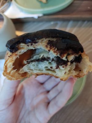 Inside the peanut butter and chocolate crookie at Maya Bakery & Bar in Hong Kong Island