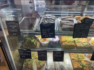 Vegan sweets and frittata  at Sprout Eden in Eden