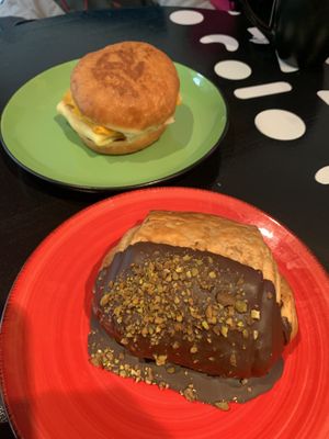 Vegan breakfast sandwich and pastry   at Unregular Bakery in New York City