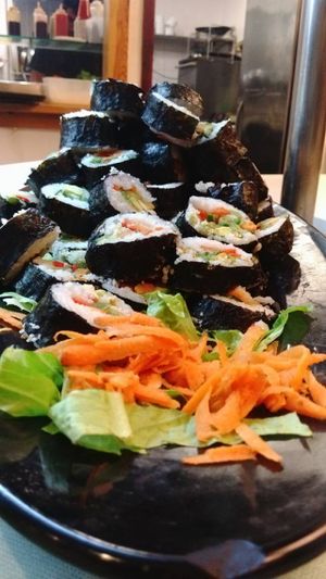 Sushi at Buddha Burgers in Haifa