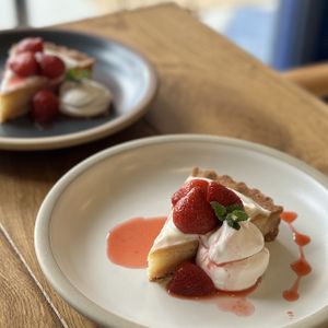 seasonal strawberry tarte  at This Is Coffee  in Kani