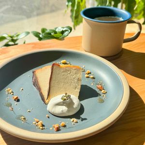 basque cheesecake  at This Is Coffee  in Kani