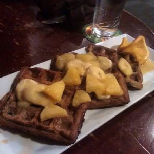 Vegan Waffles at The Foggy Goggle in Halifax