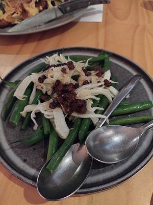 Green beans with fennel at Alma Restaurant in Geelong