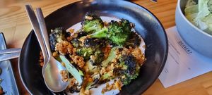 Blackened broccoli at Alma Restaurant in Geelong