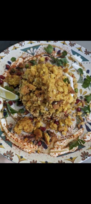 Vegan paella with 'braised non chicken' at Machamama Botanico in Tenerife