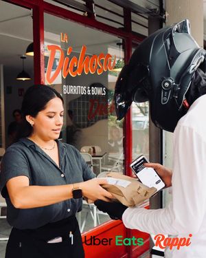 Uber Eats and Rappi for delivery at La Dichosa in Guadalajara